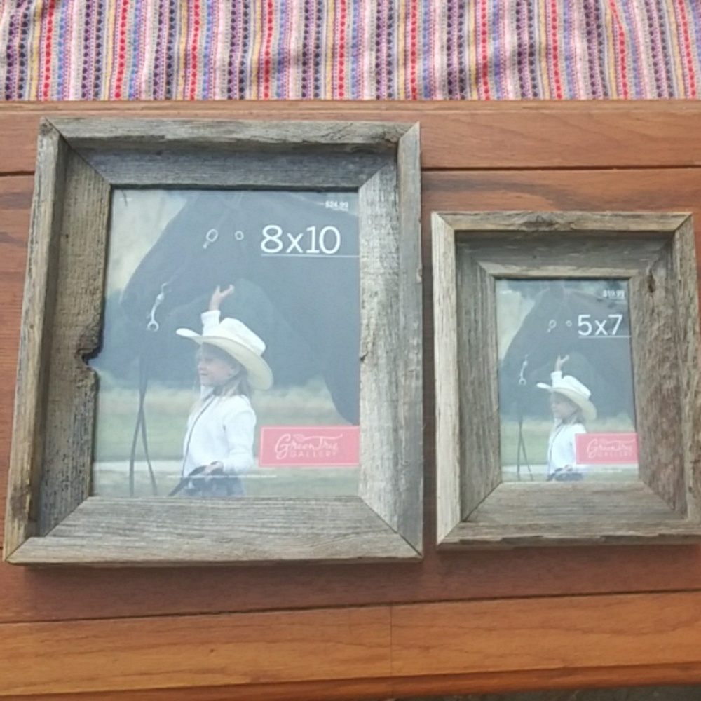 Reclaimed wood picture frames